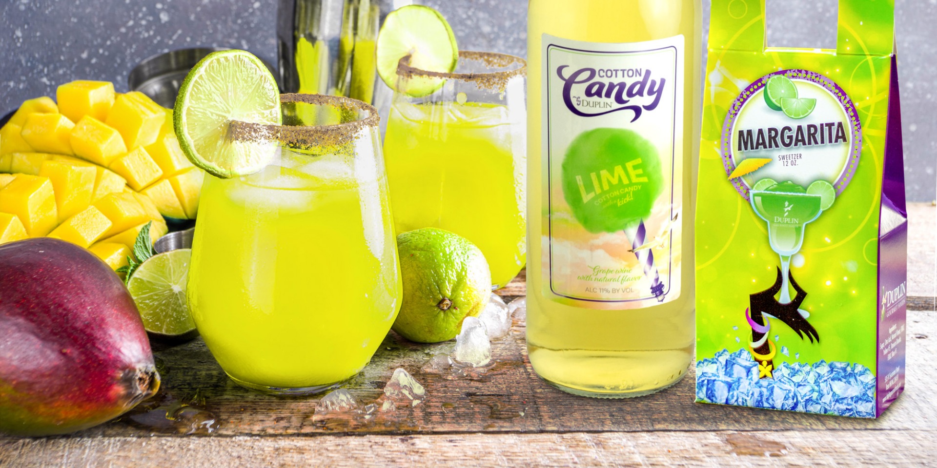 Refreshing Cotton Candy Lime wine adds a sweet kick to this Mango Margarita