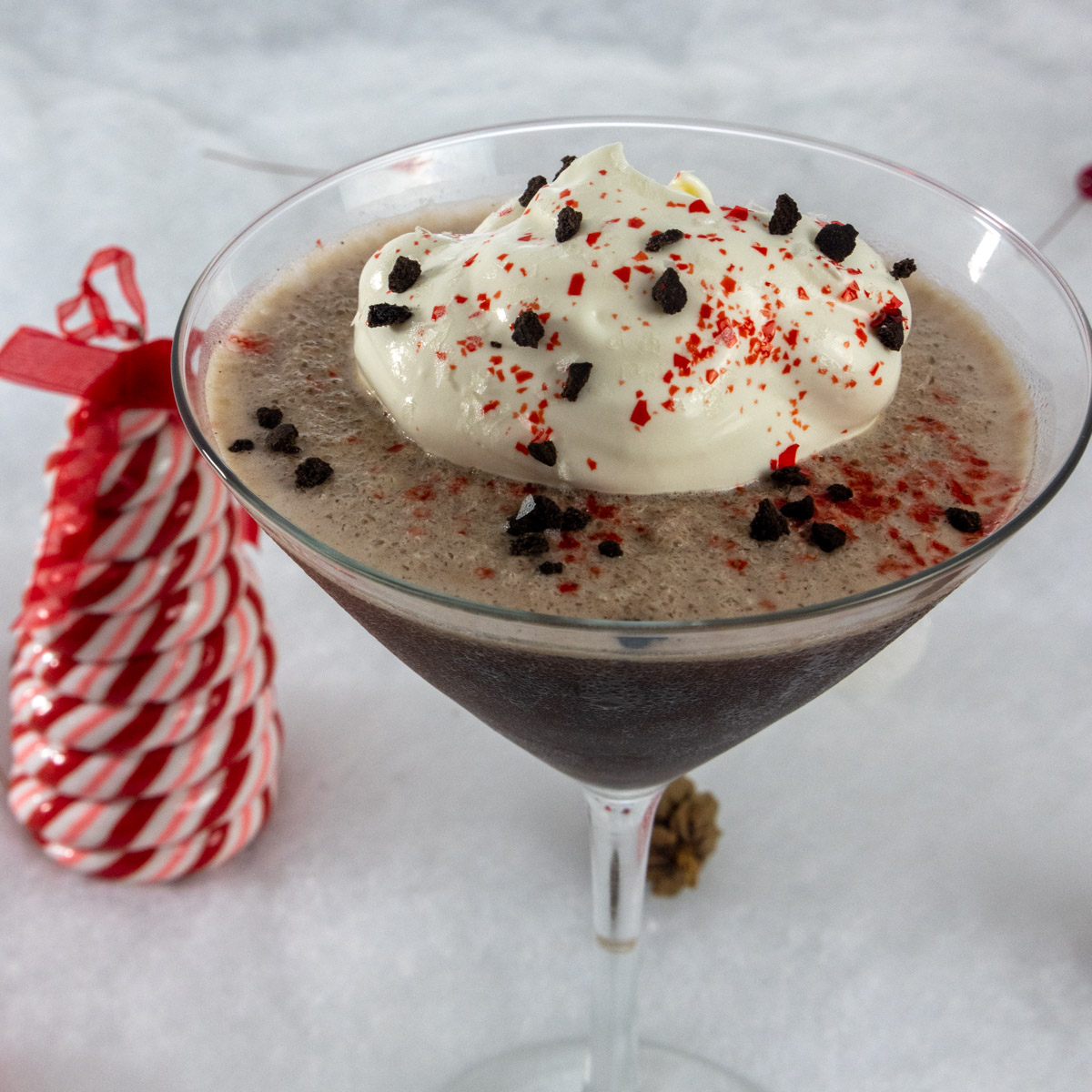 Chocolate Dipped Peppermint Cocktail