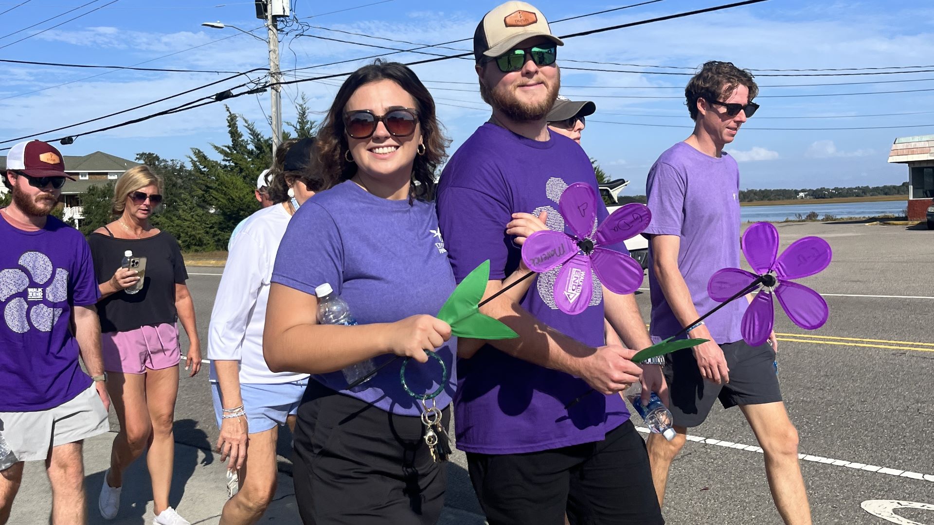 Gray and Sydney Fussell join the Duplin team for the 2024 Walk to End Alzheimer's — Wilmington! on November 2, 2024, in Wrightsville Beach, N.C.