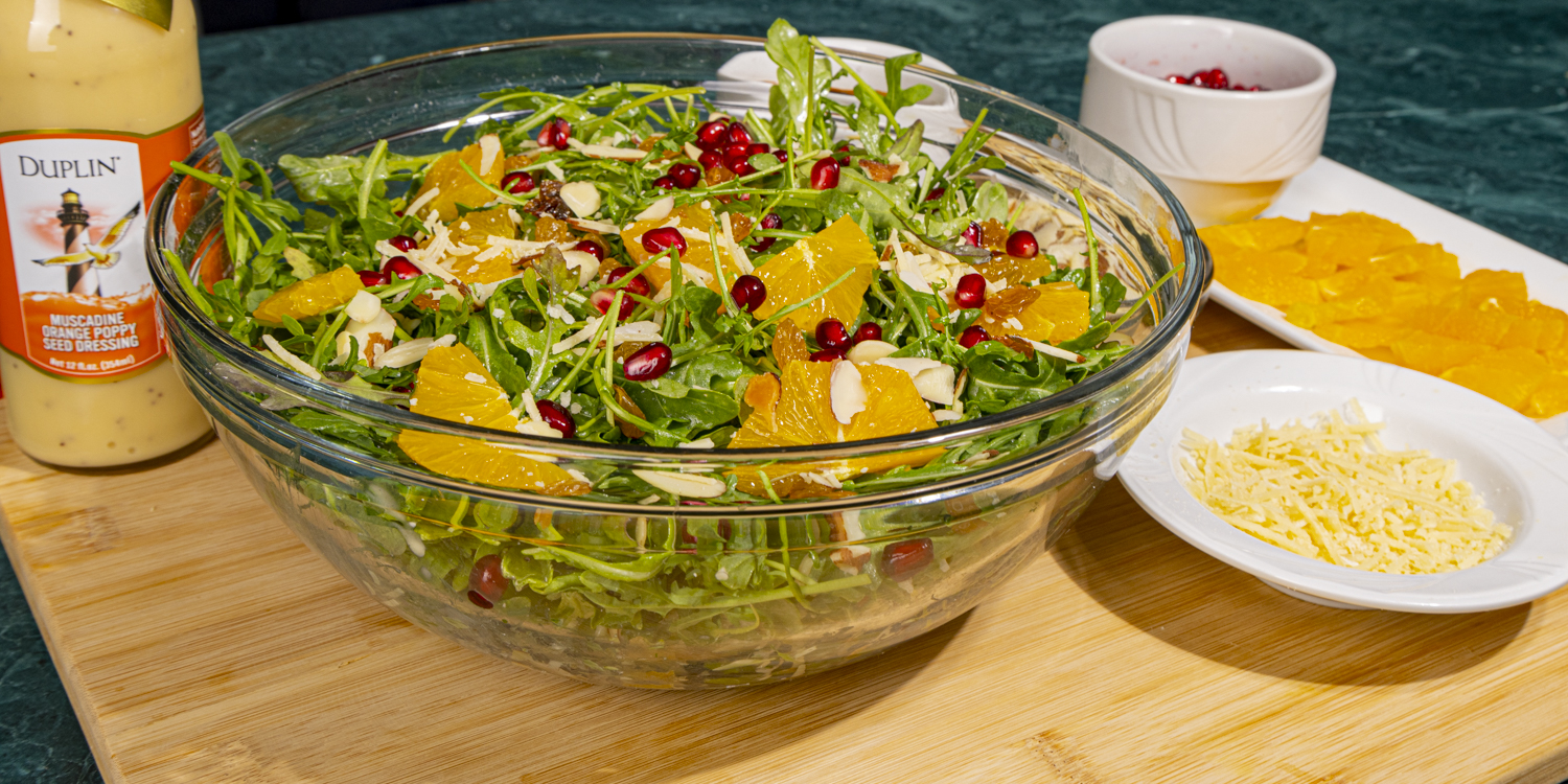 Arugula, Orange & Pomegranate Salad Recipe