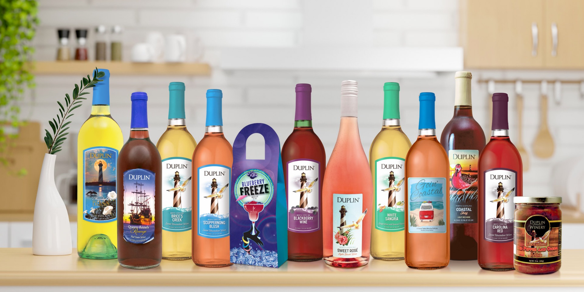 Line up sweet Duplin wines for a safe New Year's Eve party at home.