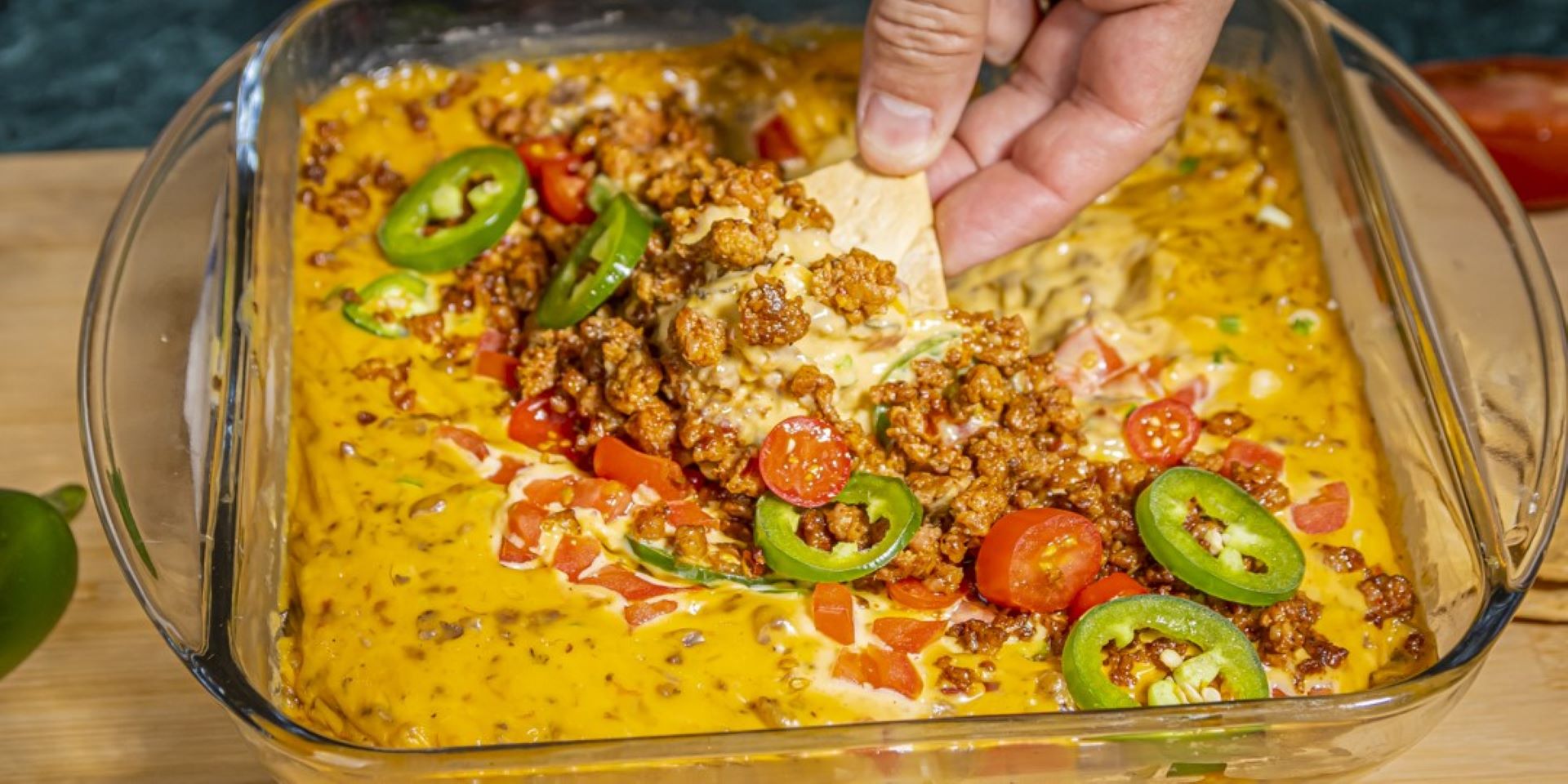 Country Sausage Queso is a must for Super Bowl, NCAA basketball, March Madness or any party.