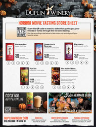 Horror Movie Tasting Sheet