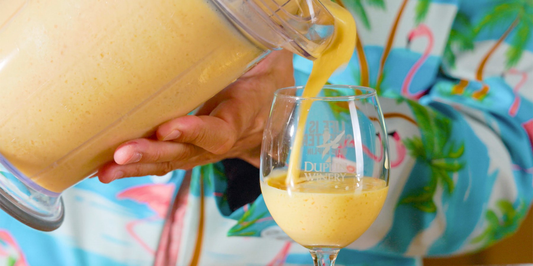 Icy Orange Blossom wine slushie.
