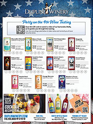 Party on the 4th Tasting Sheet