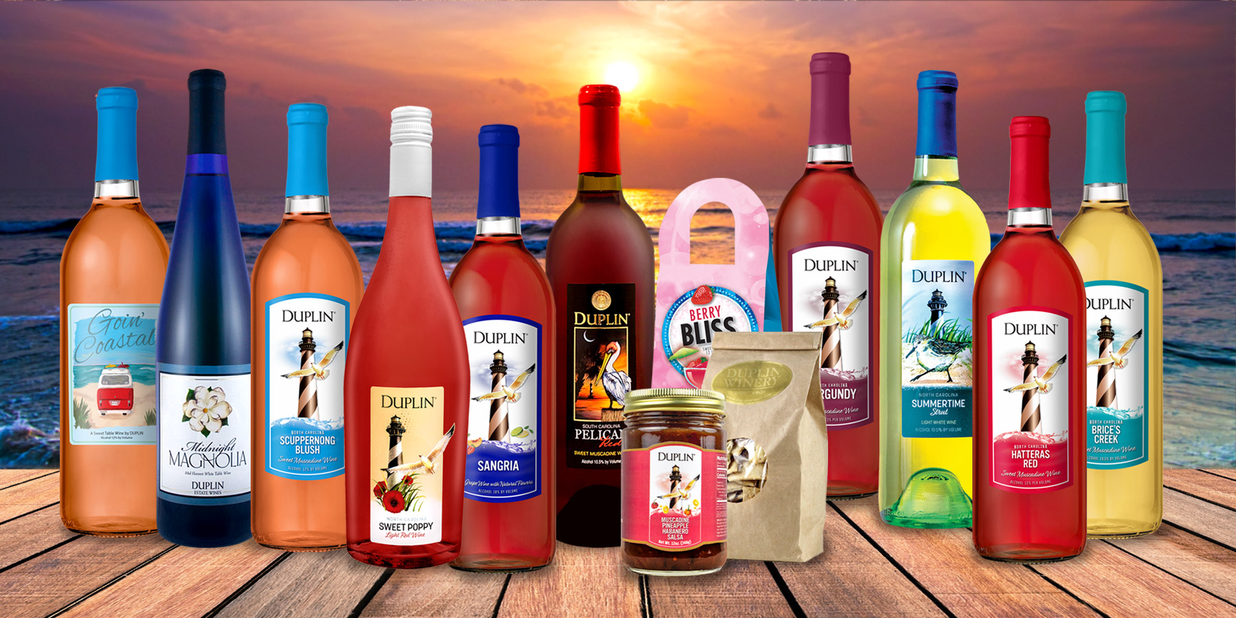 Duplin Winery's Seaside Wine Tasting Kit is summer vacation ready.
