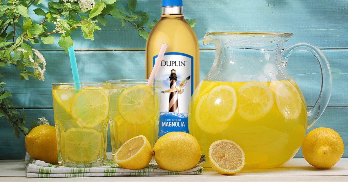 Summertime Wine Spritzer is a famous white wine lemonade cocktail from Duplin Winery.